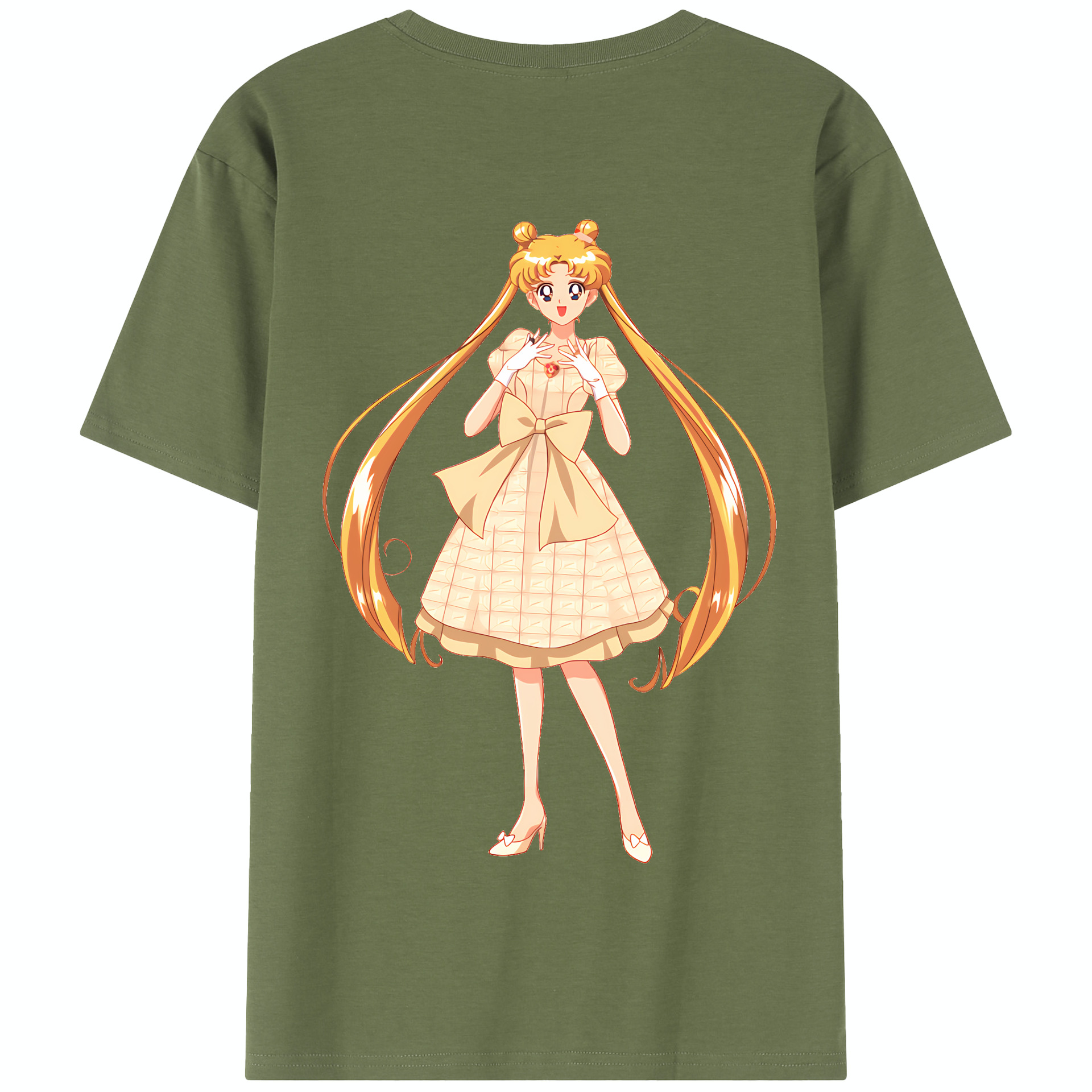 （画像用） 美少女戦士セーラームーン 愛野 美奈子 あいの みなこ Sailor Moon Aino Minako 綿100％半袖Tシャツ（背面プリント）